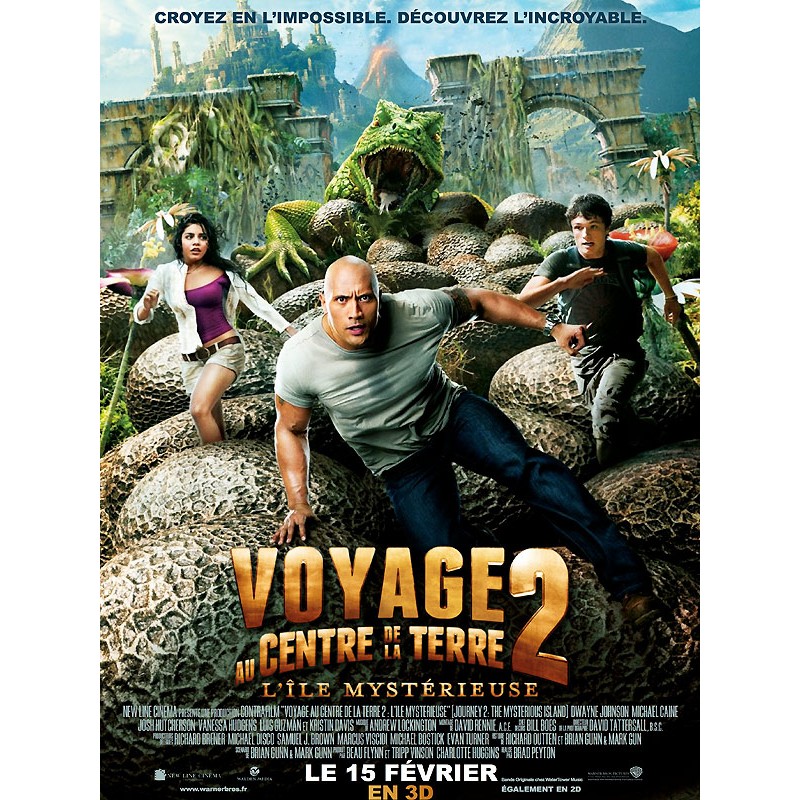 Film Voyage au centre de la terre 2 - Affiche neuve & originale